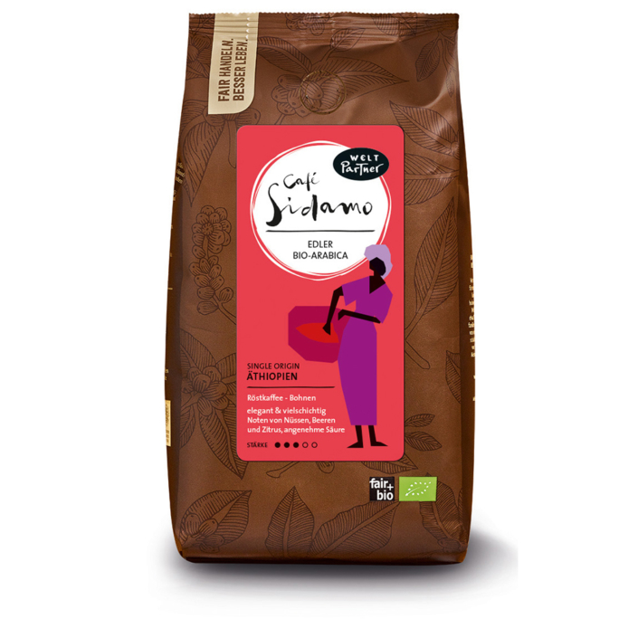 Sidamo Kaffee ganze Bohne, 500 Gramm